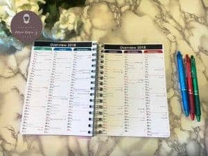 Personal Planner Yearly Overview. How to Plan your Schedules, Meal Planning, School Runs, To Do Lists #organizeyourself #scheduling #planningyourday #throughmamaseyes 