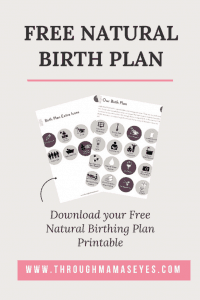 #attemptedVBAC, VBAC, VBA2C, Birth Plan, Natural Birth, Printable, Free Printable www.throughmamaseyes.com