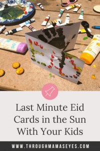 Last Minute Eid Cards in the Sun with Aveeno SunCare #AveenoSC #CollectiveBias #AveenoUS #CVSBeauty #ToddlerActivity #EidCards #SunCare www.throughmamaseyes.com