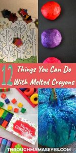 Melted Crayons Crafts & Hacks. How to Recycle the Broken Crayons that your kids love to destroy by Melting them for future use or different crafts. #Playdough #MeltedCrayons #RecycleCrayons #Pumpkin #Fall Crafts #Brokencrayons #throughmamaseyes www.throughmamaseyes.com