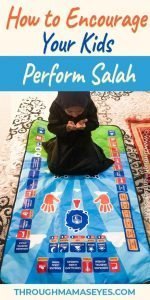 4 Tips to Educate Your Children on How to Perform Salah and how to use the child friendly interactive My Salah Mat with sounds colors & images. #Mysalahmat #PerformSalah #ISlamicProduct #IslamicPrayer #throughmamaseyes