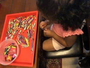 How to Recycle the Broken Crayons that your kids love to destroy by Melting them for future use or different crafts. #MeltedCrayons #RecycleCrayons #Brokencrayons #throughmamaseyes www.throughmamaseyes.com 