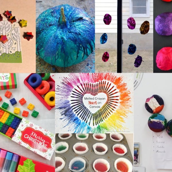 Melted Crayons Crafts & Hacks. How to Recycle the Broken Crayons that your kids love to destroy by Melting them for future use or different crafts. #Playdough #MeltedCrayons #RecycleCrayons #Pumpkin #Fall Crafts #Brokencrayons #throughmamaseyes www.throughmamaseyes.com