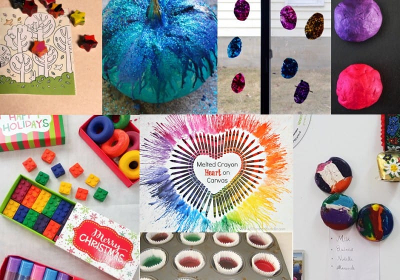 Melted Crayons Crafts & Hacks. How to Recycle the Broken Crayons that your kids love to destroy by Melting them for future use or different crafts. #Playdough #MeltedCrayons #RecycleCrayons #Pumpkin #Fall Crafts #Brokencrayons #throughmamaseyes www.throughmamaseyes.com